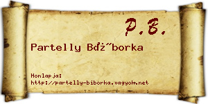 Partelly Bíborka névjegykártya